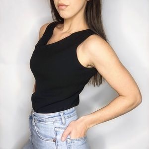 Evan-Picone • Drape-Neck Sleeveless Top